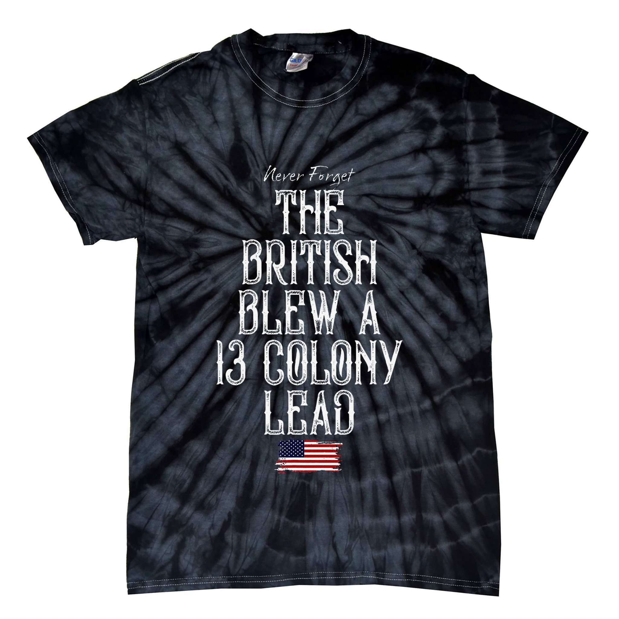 The British Blew A 13 Colony Lead Tie-Dye T-Shirt