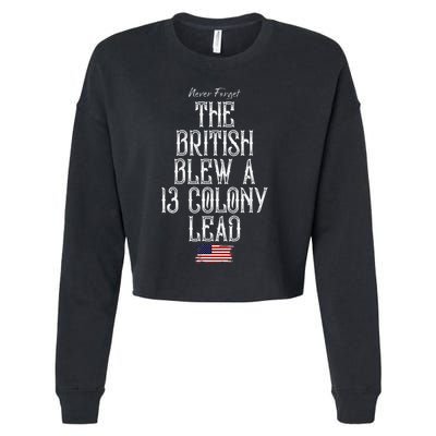 The British Blew A 13 Colony Lead Cropped Pullover Crew
