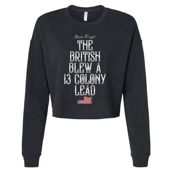 The British Blew A 13 Colony Lead Cropped Pullover Crew