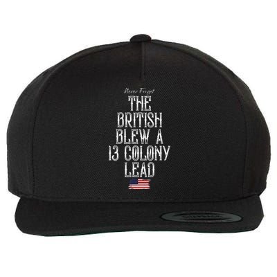 The British Blew A 13 Colony Lead Wool Snapback Cap