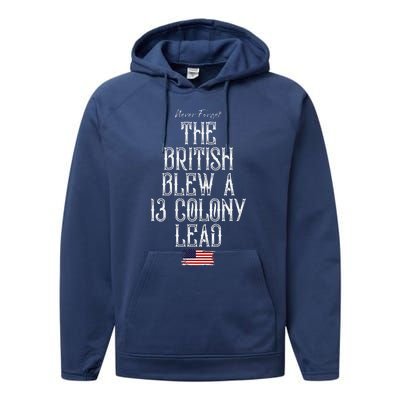 The British Blew A 13 Colony Lead Performance Fleece Hoodie