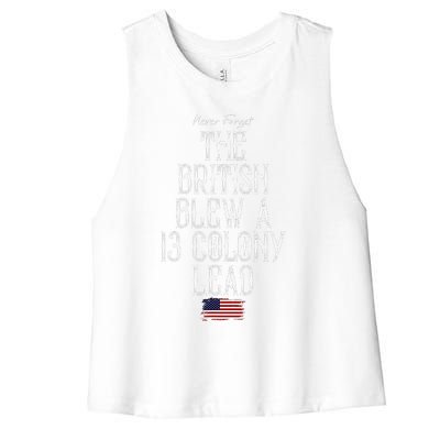 The British Blew A 13 Colony Lead Women's Racerback Cropped Tank