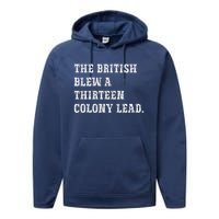 The British Blew A 13 Colony Lead Funny Philadelphia Performance Fleece Hoodie