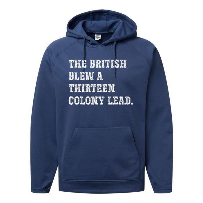 The British Blew A 13 Colony Lead Funny Philadelphia Performance Fleece Hoodie