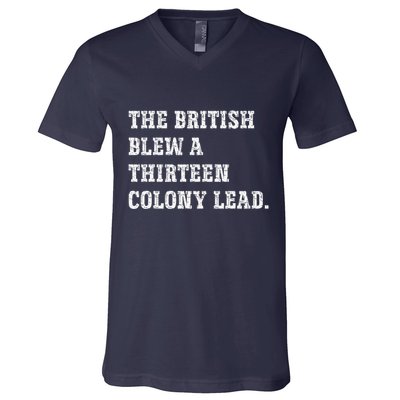 The British Blew A 13 Colony Lead Funny Philadelphia V-Neck T-Shirt
