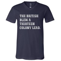 The British Blew A 13 Colony Lead Funny Philadelphia V-Neck T-Shirt