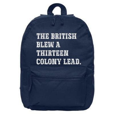 The British Blew A 13 Colony Lead Funny Philadelphia 16 in Basic Backpack
