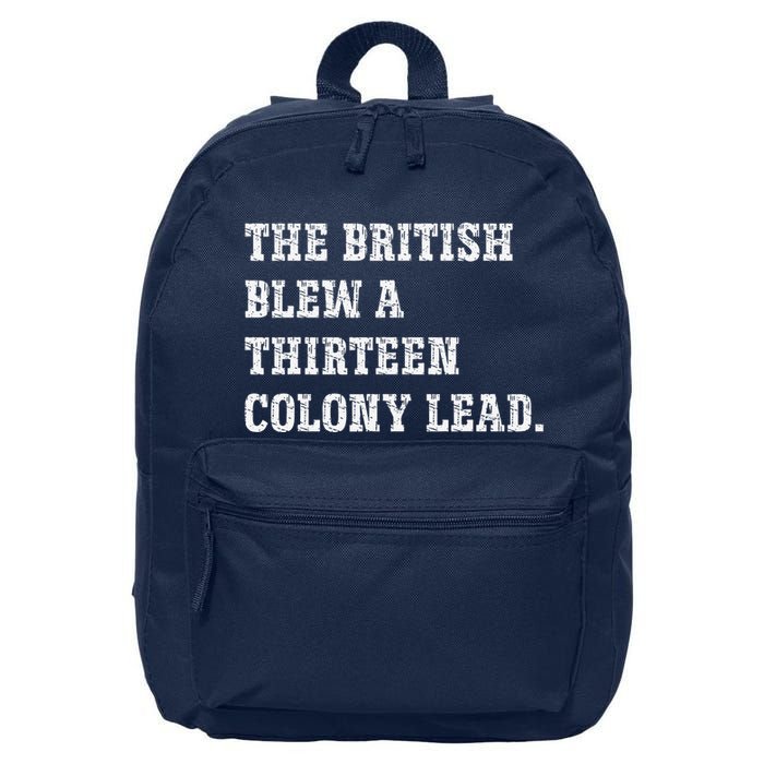 The British Blew A 13 Colony Lead Funny Philadelphia 16 in Basic Backpack