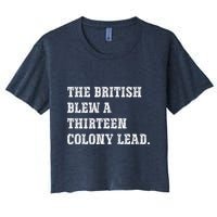 The British Blew A 13 Colony Lead Funny Philadelphia Women's Crop Top Tee