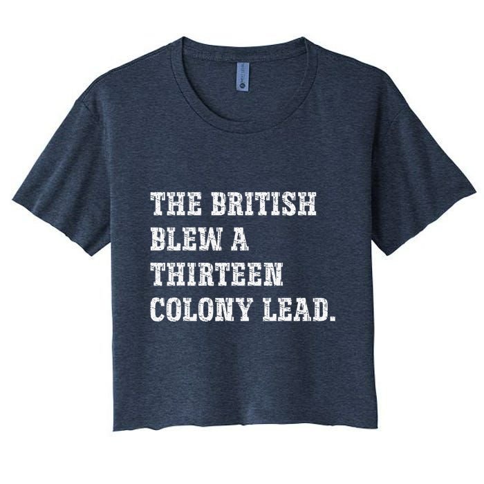 The British Blew A 13 Colony Lead Funny Philadelphia Women's Crop Top Tee