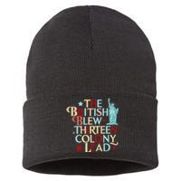 The British Blew A Thirteen Colony Lead Funny 4th Of July Sustainable Knit Beanie