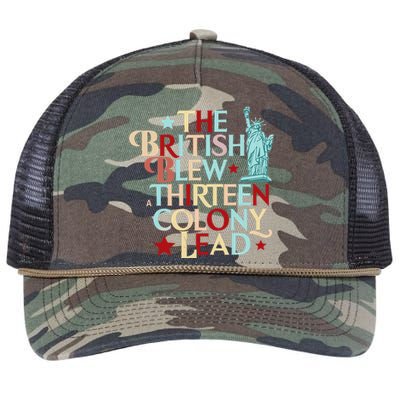 The British Blew A Thirteen Colony Lead Funny 4th Of July Retro Rope Trucker Hat Cap