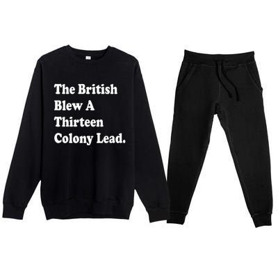 The British Blew A Thirteen Colony Lead Red Philadelphia Premium Crewneck Sweatsuit Set