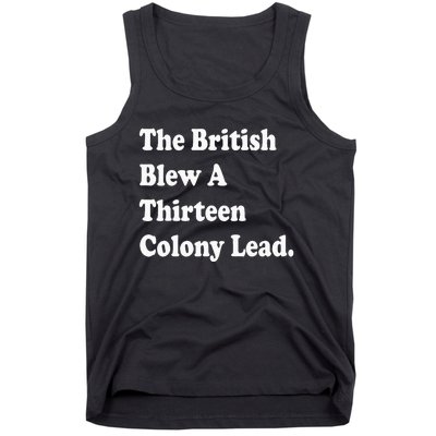 The British Blew A Thirteen Colony Lead Red Philadelphia Tank Top