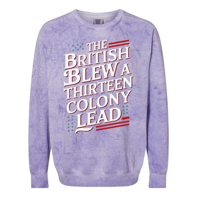 The British Blew A Thirteen Colony Lead Usa American Flag Colorblast Crewneck Sweatshirt