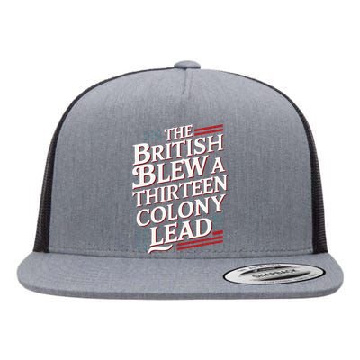 The British Blew A Thirteen Colony Lead Usa American Flag Flat Bill Trucker Hat