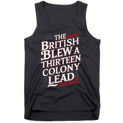 The British Blew A Thirteen Colony Lead Usa American Flag Tank Top