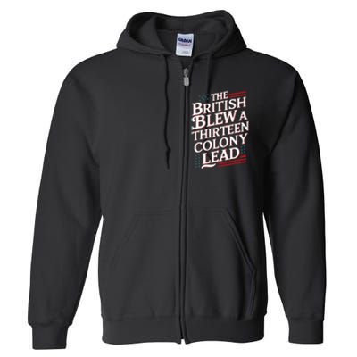 The British Blew A Thirteen Colony Lead Usa American Flag Full Zip Hoodie