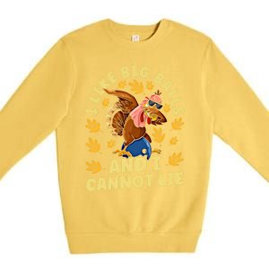 Thanksgiving Bowl Bowler Strike Pin Sport Turkey Bowling Cool Gift Premium Crewneck Sweatshirt