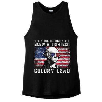 The British Blew A Thirteen Colony Lead Ladies PosiCharge Tri-Blend Wicking Tank
