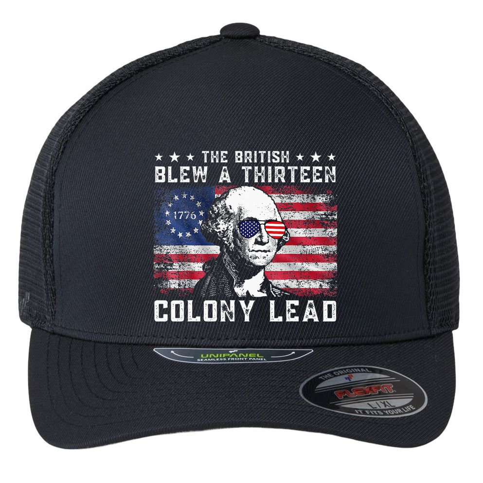 The British Blew A Thirteen Colony Lead Flexfit Unipanel Trucker Cap