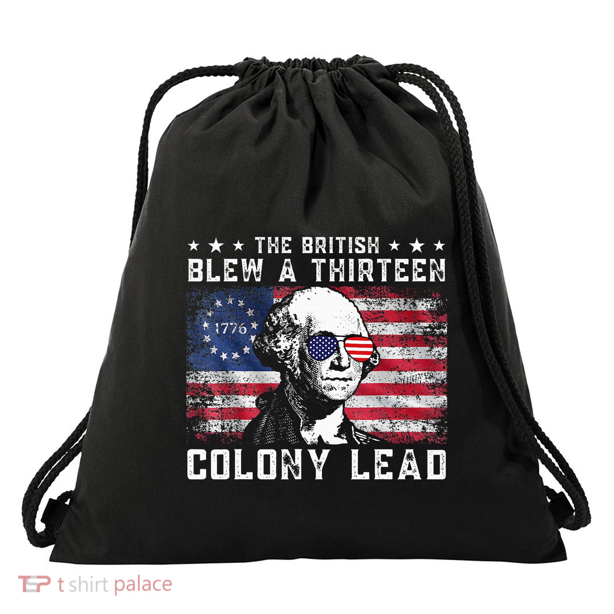 The British Blew A Thirteen Colony Lead Drawstring Bag