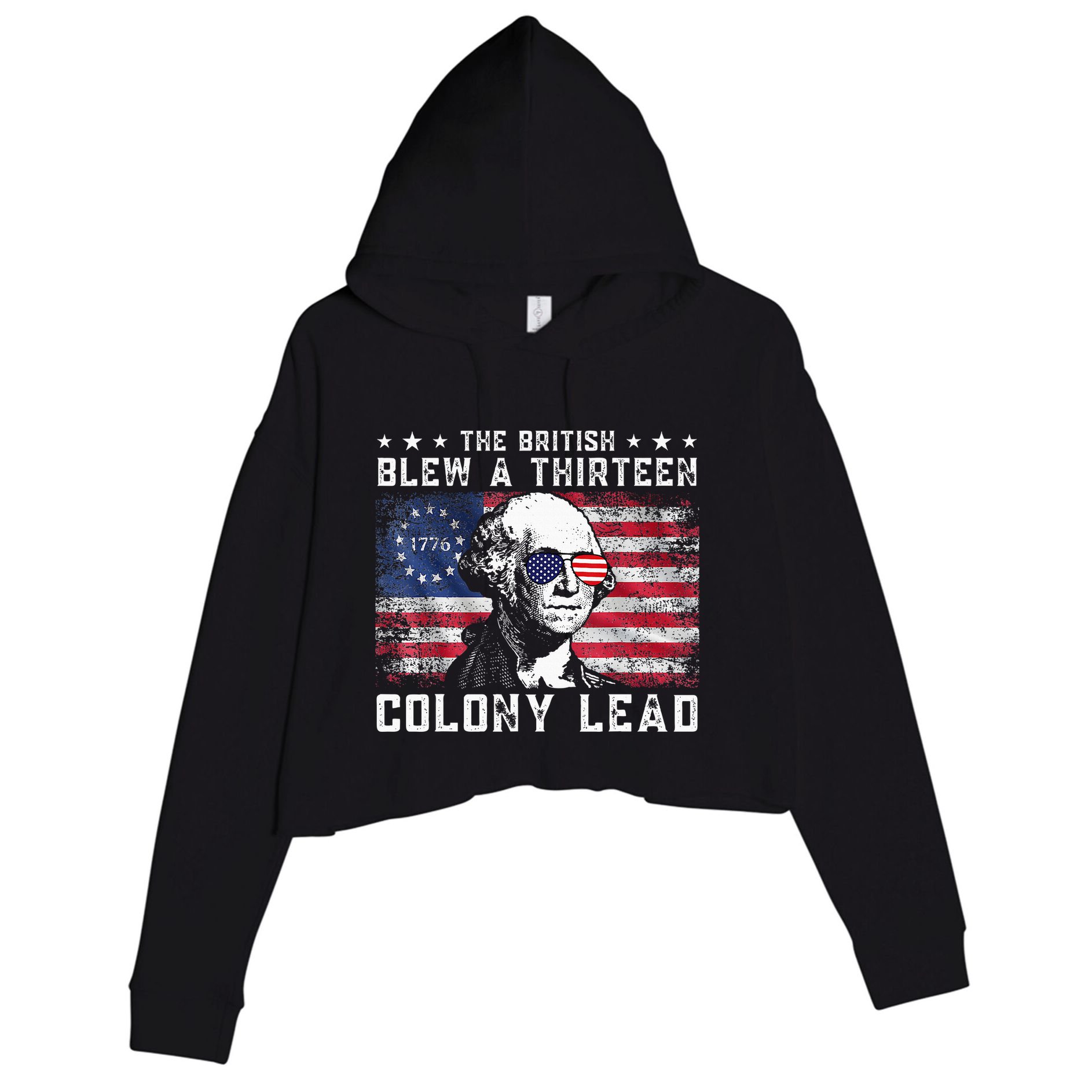 The British Blew A Thirteen Colony Lead Crop Fleece Hoodie