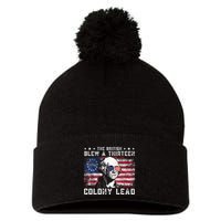 The British Blew A Thirteen Colony Lead Pom Pom 12in Knit Beanie