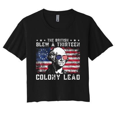 The British Blew A Thirteen Colony Lead Women's Crop Top Tee