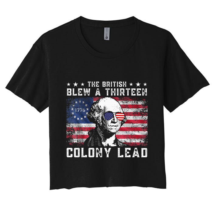 The British Blew A Thirteen Colony Lead Women's Crop Top Tee