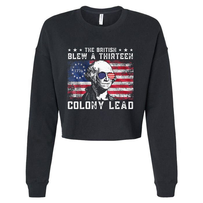 The British Blew A Thirteen Colony Lead Cropped Pullover Crew