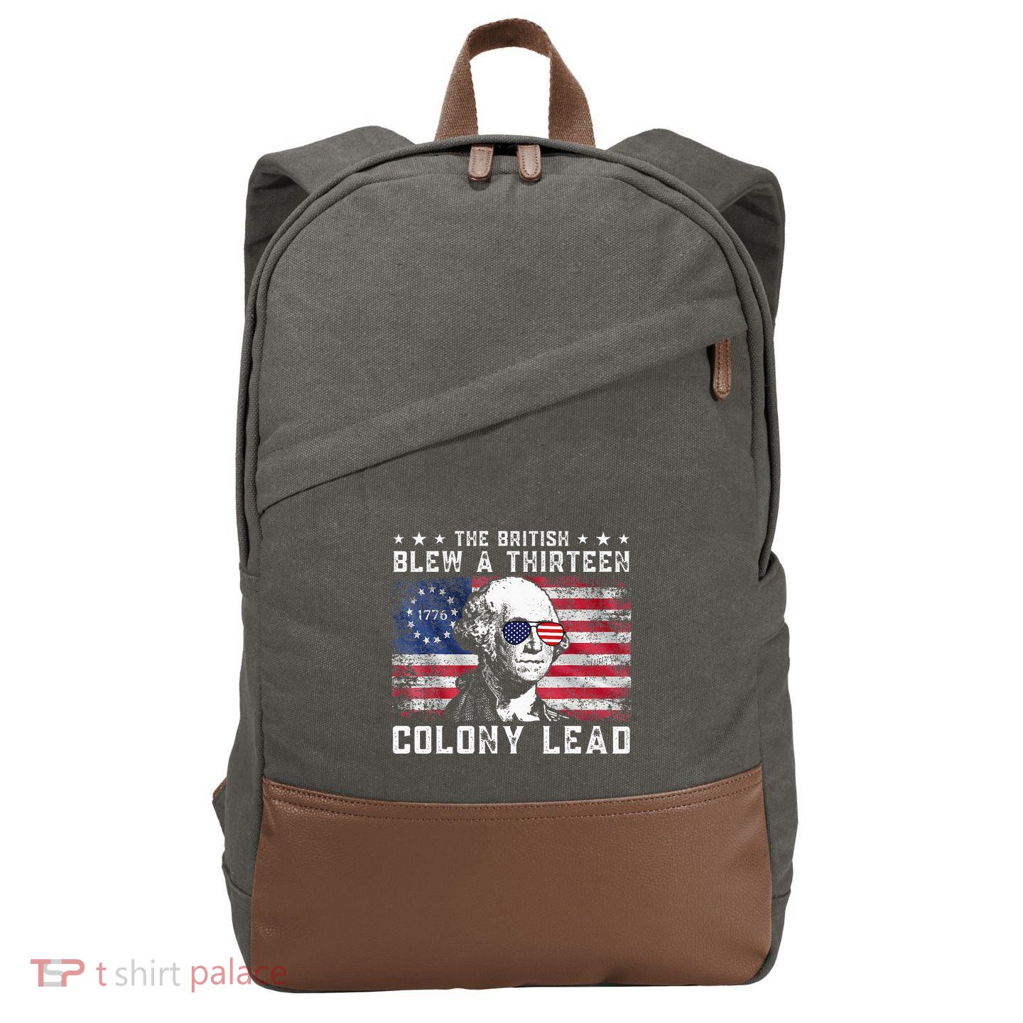 The British Blew A Thirteen Colony Lead Cotton Canvas Backpack