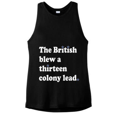 The British Blew A Thirteen Colony Lead Ladies PosiCharge Tri-Blend Wicking Tank