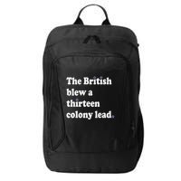 The British Blew A Thirteen Colony Lead City Backpack