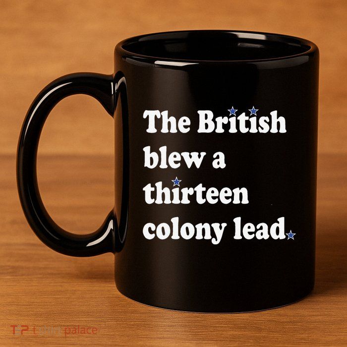 The British Blew A Thirteen Colony Lead 11oz C Handle Ceramic Mug