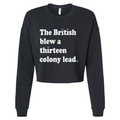 The British Blew A Thirteen Colony Lead Cropped Pullover Crew