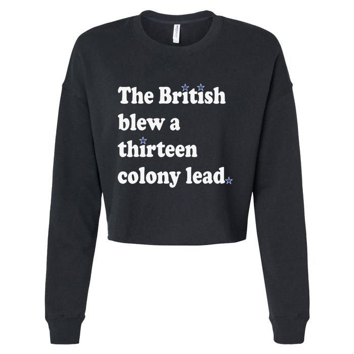 The British Blew A Thirteen Colony Lead Cropped Pullover Crew