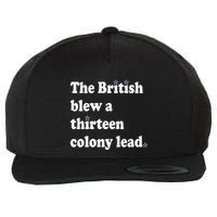 The British Blew A Thirteen Colony Lead Wool Snapback Cap