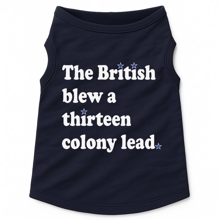 The British Blew A Thirteen Colony Lead Doggie Tank