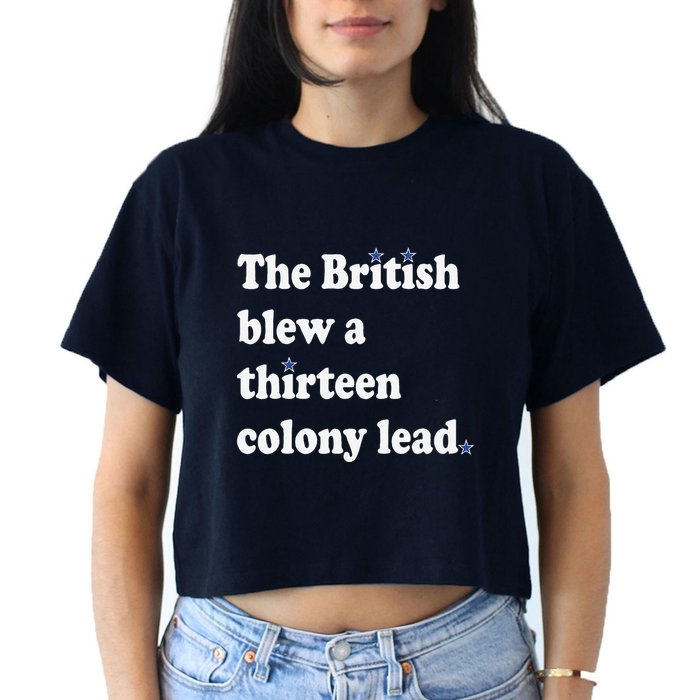 The British Blew A Thirteen Colony Lead Crop Top