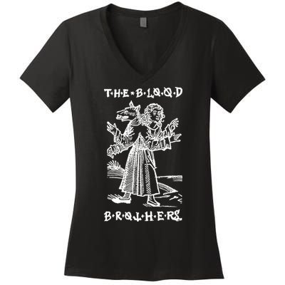 The Blood Brothers Wolf Boy Women's V-Neck T-Shirt
