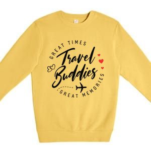 Travel Buddies Besties Trip 2024 Girl Trip Summer Vacation Premium Crewneck Sweatshirt