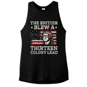 The British Blew A 13 Colony Lead Funny Ladies PosiCharge Tri-Blend Wicking Tank