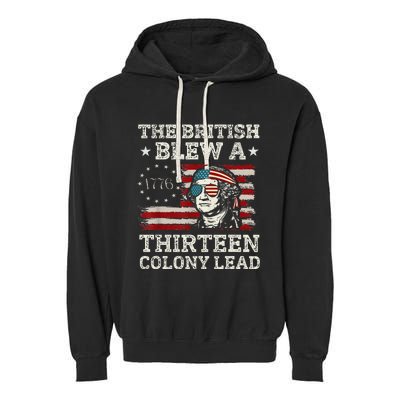 The British Blew A 13 Colony Lead Funny Garment-Dyed Fleece Hoodie