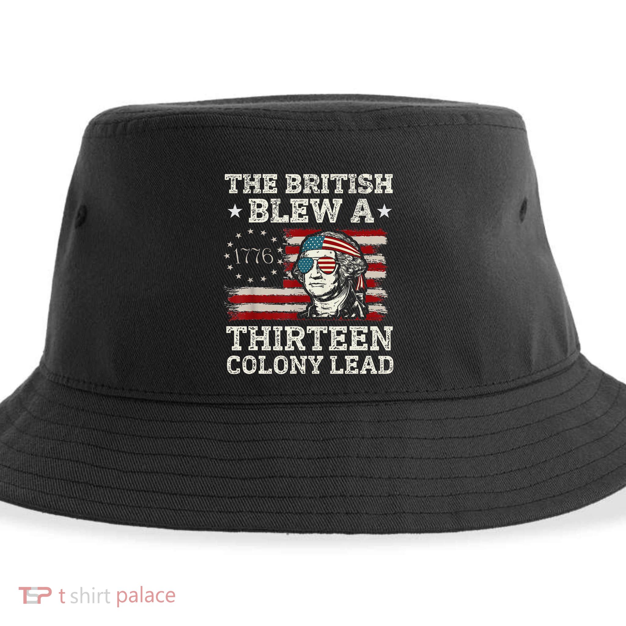 The British Blew A 13 Colony Lead Funny Sustainable Bucket Hat