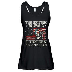 The British Blew A 13 Colony Lead Funny Ladies Essential Flowy Tank