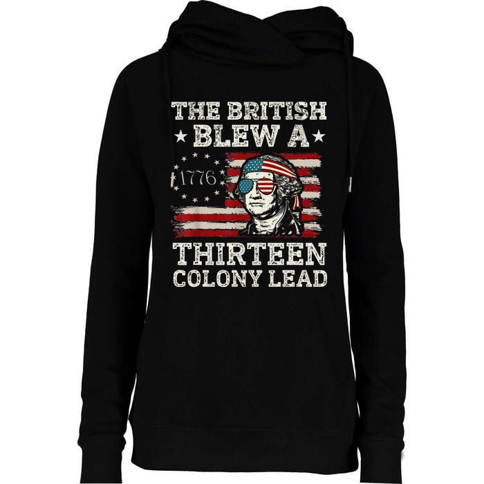 The British Blew A 13 Colony Lead Funny Womens Funnel Neck Pullover Hood