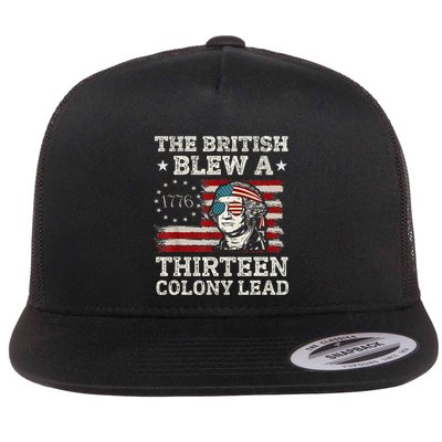 The British Blew A 13 Colony Lead Funny Flatbill Hat
