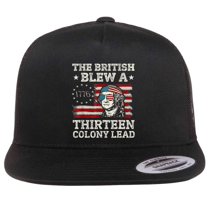 The British Blew A 13 Colony Lead Funny Flat Bill Trucker Hat