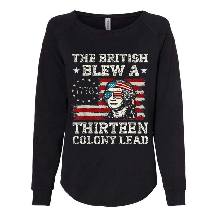 The British Blew A 13 Colony Lead Funny Womens California Wash Sweatshirt